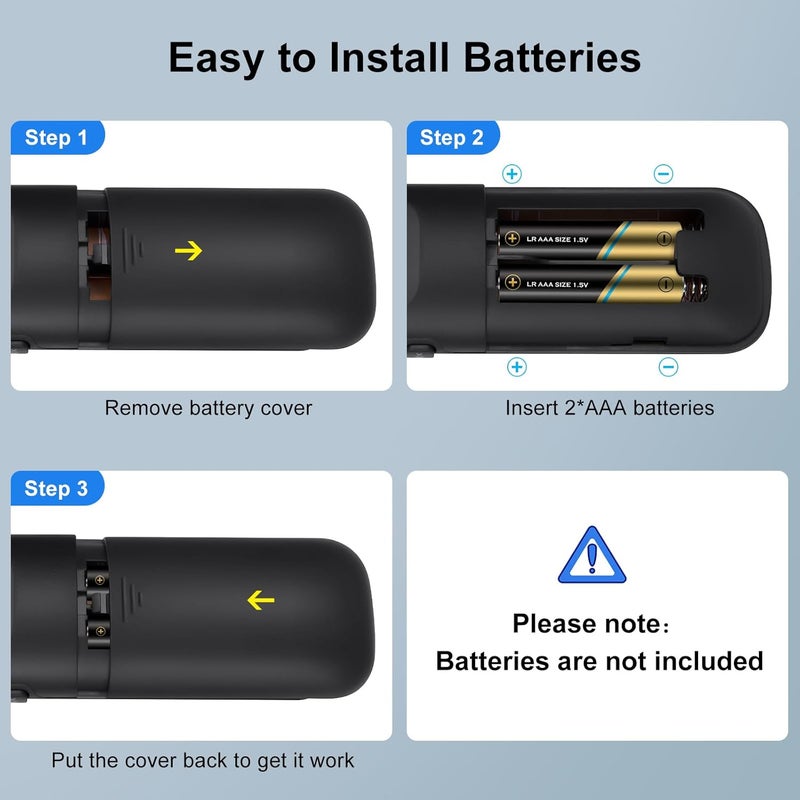 OMAIC Replacement for Roku-TV-Remote, Compatible for Hisense/Onn/Sharp Roku Series Smart TVs【Pack of 2】 - Image 4